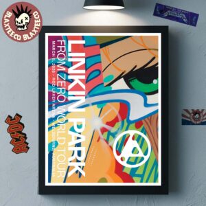 Linkin Park From Zero World Tour Melbourne Australia 2026 Night 1 Gig Poster At Rod Laver Arena On March 8 2026 Poster Canvas