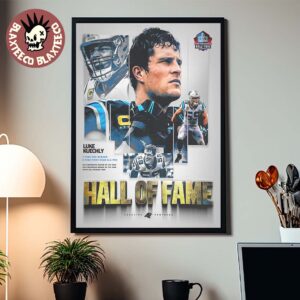 Luke Kuechly From Carolina Panthers NFL 2026 Pro Football Hall Of Fame Inductee 59 Forever Enshrined Poster Canvas