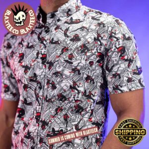 Marvel Spider-Man RSVLTS Miles Morales City Slinger Button Short Sleeve Hawaiian Shirt