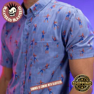 Marvel Spider-Man RSVLTS The Meme Button Short Sleeve Hawaiian Shirt