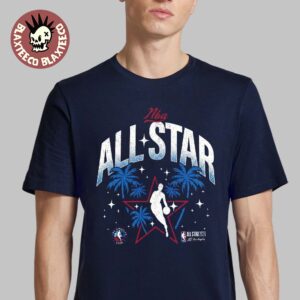 NBA All Star Game 2026 Los Angeles Navy LA Tropical T-Shirt