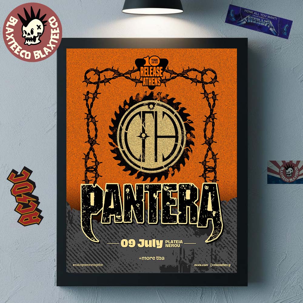 Pantera Athens Greece 2026 Show First Time Playing Plateia Nerou On July 19 2026 10 Years Release Athens Home Decor Poster Canvas Pantera Athens Greece 2026 Show First Time Playing Plateia Nerou On July 19 2026 10 Years Release Athens Home Decor Poster Canvas