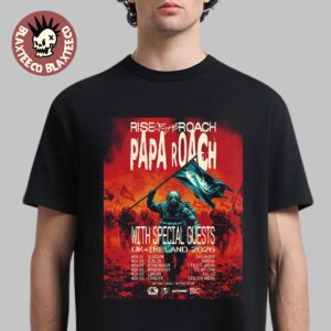 Papa Roach Rise Of The Roach UK And Ireland 2026 Tour Schedule Dates T-Shirt