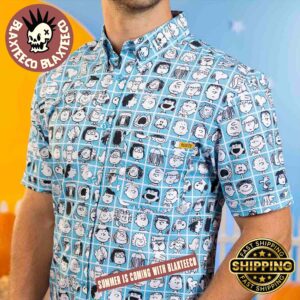 Peanuts RSVLTS The Peanut Gallery Button Short Sleeve Hawaiian Shirt