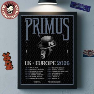 Primus UK And Europe 2026 Tour Schedule Dates Home Decor Poster Canvas