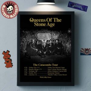 Queen Of The Stone Age The Catacombs Tour 2026 North America Schedule Dates Poster Canvas