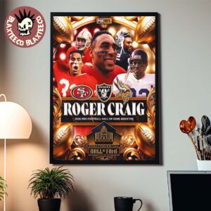 Roger Craig NFL 2026 Pro Football Hall Of Fame Inductee Home Decor Poster Canvas