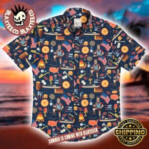 Ron Swanson RSVLTS Shirt Of Greatness Summer Button Short Sleeve Hawaiian Shirt