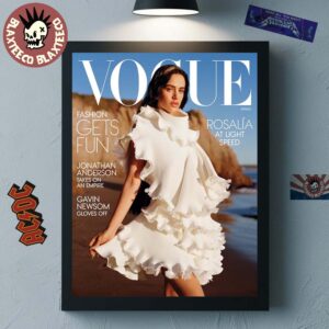 Rosalia Graces The Cover Of Vogue Magazine Spring Issue Rosalia At Light Speed Home Decor Poster Canvas