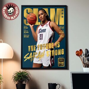 SLAM 260 Sarah Strong Uconn Huskies The Future Is Sarah Strong Rising Star Magazine Cover Gold Metal Edition Poster Canvas