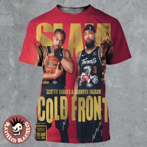 SLAM 260 Scottie Barnes And Brandon Ingram Cold Front Magazine Cover Gold Metal Edition All Over Print Shirt