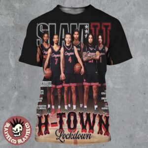 SLAMU 20 Houston Cougars H Town Lockdown Magazine Cover All Over Print Shirt