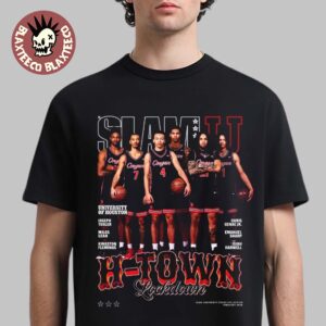 SLAMU 20 Houston Cougars H Town Lockdown Magazine Cover T-Shirt