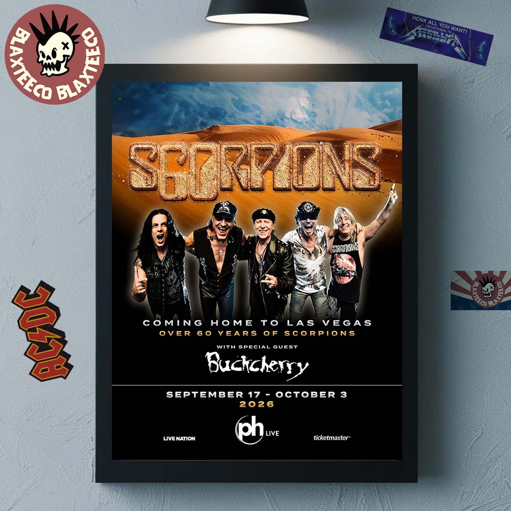 Scorpions Return To PH Live At Planet Hollywood Las Vegas Coming Home World Tour On September 17 - October 3 2026 Poster Canvas Scorpions Return To PH Live At Planet Hollywood Las Vegas Coming Home World Tour On September 17 - October 3 2026 Poster Canvas