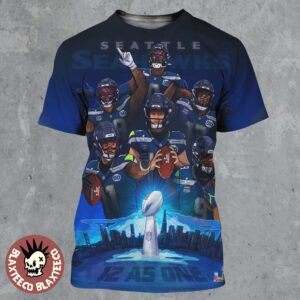 Seattle Seahawks 2026 Super Bowl LX Champions 12 As One All Over Print Shirt