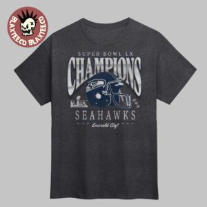 Seattle Seahawks Fanatics Super Bowl LX Champions Big And Tall Prestigious Run Helmet T-Shirt