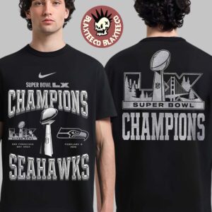 Seattle Seahawks Nike Super Bowl LX Champions Locker Room Trophy Collection Authentic T-Shirt