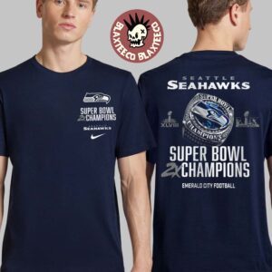 Seattle Seahawks Nike Two-Time Super Bowl Champions Super Bowl LX Downtown Ring Club T-Shirt