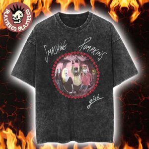 Smashing Pumpkins Gish 35th Anniversary Album Cover Art Vintage Washed Tee