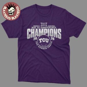 TCU Horned Frogs Women’s Basketball 2026 Big 12 Regular Season Champions Locker Room Purple T-Shirt