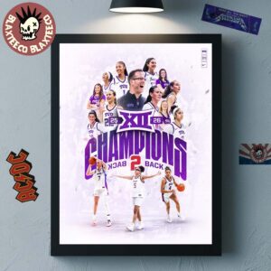 TCU Horned Frogs Women’s Basketball Back To Back Big 12 Conference Champions Home Decor Poster Canvas