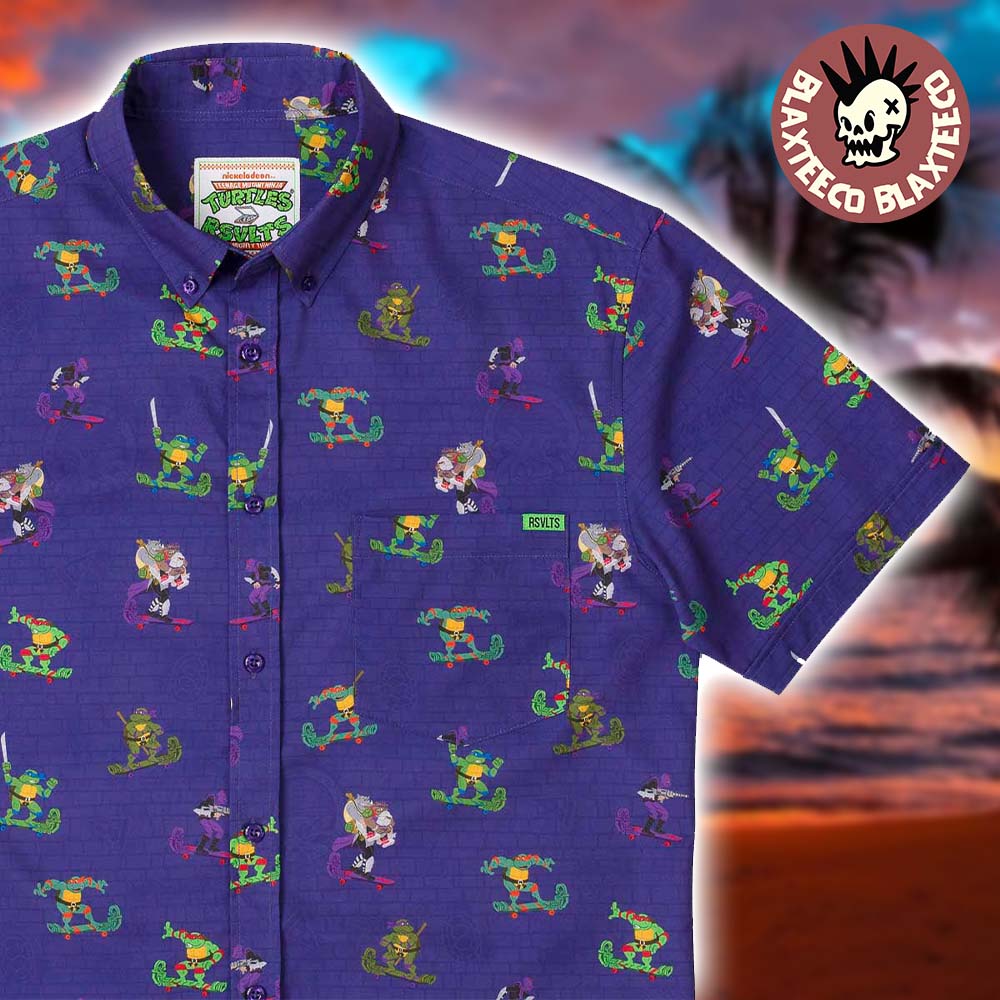 Teenage Mutant Ninja Turtles RSVLTS Cheapskatin Hawaiian Shirt Teenage Mutant Ninja Turtles RSVLTS Cheapskatin Hawaiian Shirt