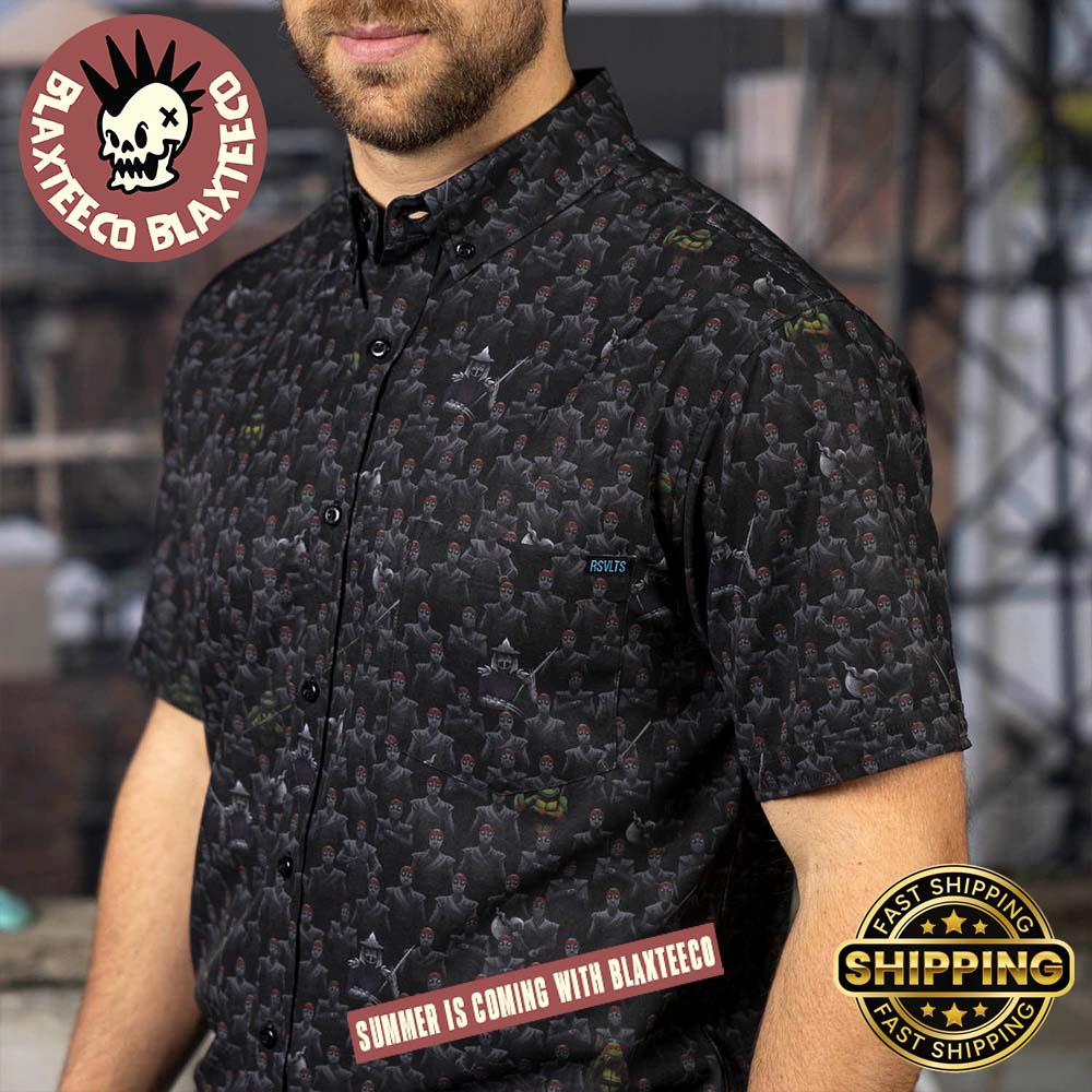 Teenage Mutant Ninja Turtles RSVLTS Foot Clan Fear the Foot Summer Hawaiian Shirt Teenage Mutant Ninja Turtles RSVLTS Foot Clan Fear the Foot Summer Hawaiian Shirt