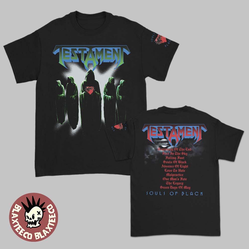 Testament Souls Of Black Collection Album Cover And Tracklist T-Shirt Testament Souls Of Black Collection Album Cover And Tracklist T-Shirt
