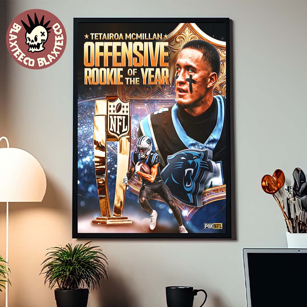 Tetairoa McMillan From Carolina Panthers NFL 2025 Offensive Rookie Of The Year Home Decor Poster Canvas Tetairoa McMillan From Carolina Panthers NFL 2025 Offensive Rookie Of The Year Home Decor Poster Canvas
