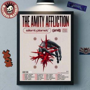 The Amity Affliction House Of Cards Europe 2026 Tour Schedule Dates Home Decor Poster Canvas