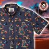 Dragon Ball Characters Saiyan Saga Pattern Button Short Sleeve Hawaiian Shirt