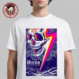 The Hives Bogota Colombia 2026 Event Poster At Vive Claro Distrito Cultural On February 10 2026 Lightning Skull Art T-Shirt
