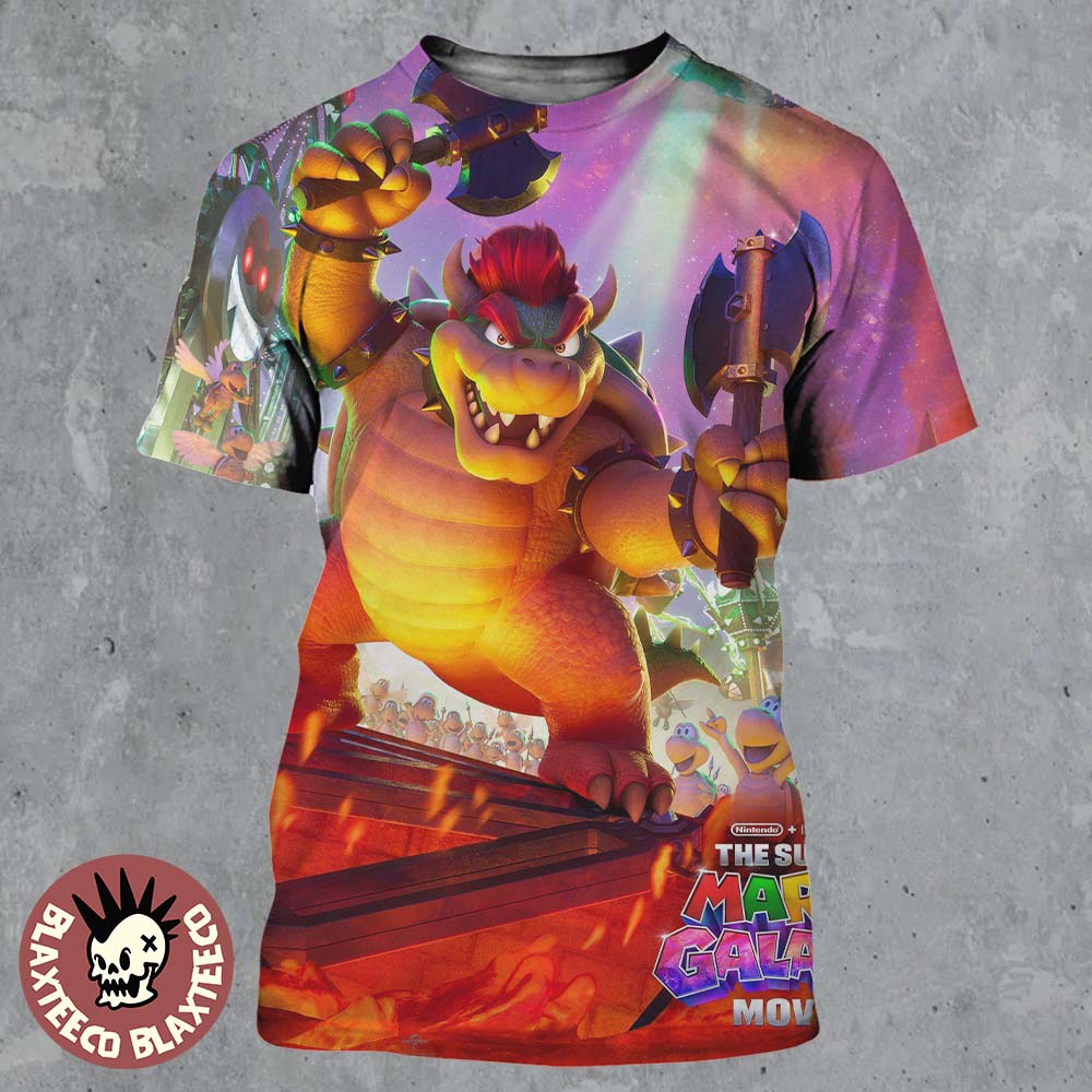 The Super Mario Galaxy Movie Bowser Character Poster In Theaters On April 1 2026 All Over Print Shirt The Super Mario Galaxy Movie Bowser Character Poster In Theaters On April 1 2026 All Over Print Shirt