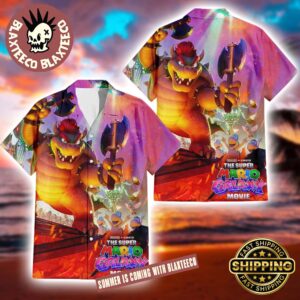 The Super Mario Galaxy Movie Bowser Character Poster In Theaters On April 1 2026 Hawaiian Shirt