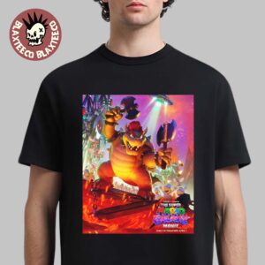 The Super Mario Galaxy Movie Bowser Character Poster In Theaters On April 1 2026 T-Shirt