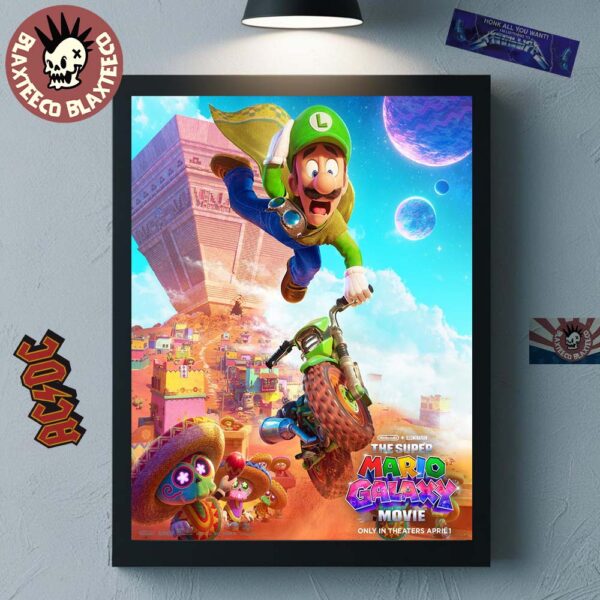 The Super Mario Galaxy Movie Luigi Character Poster In Theaters On ...