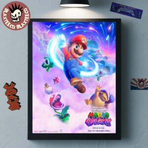 The Super Mario Galaxy Movie Mario Character Poster In Theaters On April 1 2026 Home Decor Poster Canvas