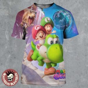 The Super Mario Galaxy Movie Yoshi Character Poster In Theaters On April 1 2026 All Over Print Shirt