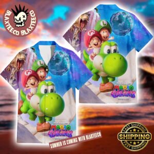 The Super Mario Galaxy Movie Yoshi Character Poster In Theaters On April 1 2026 Hawaiian Shirt