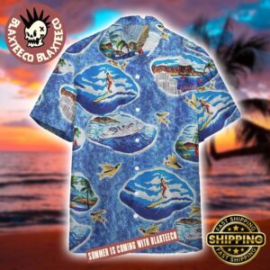 Top Gun Honolulu Goose Blue Hawaiian Shirt
