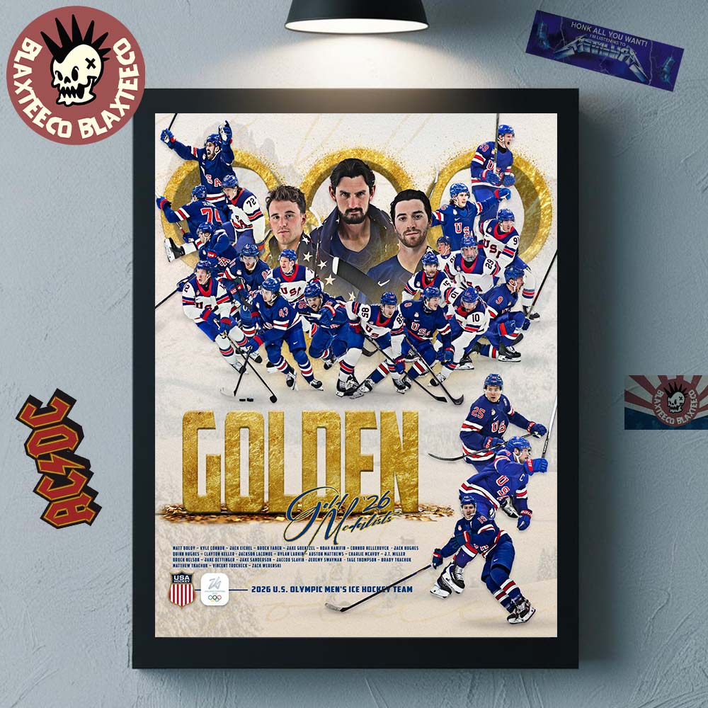 USA Men's Olympic Hockey Team 2026 Winter Olympic Gold Medal Champions Home Decor Poster Canvas USA Men's Olympic Hockey Team 2026 Winter Olympic Gold Medal Champions Home Decor Poster Canvas