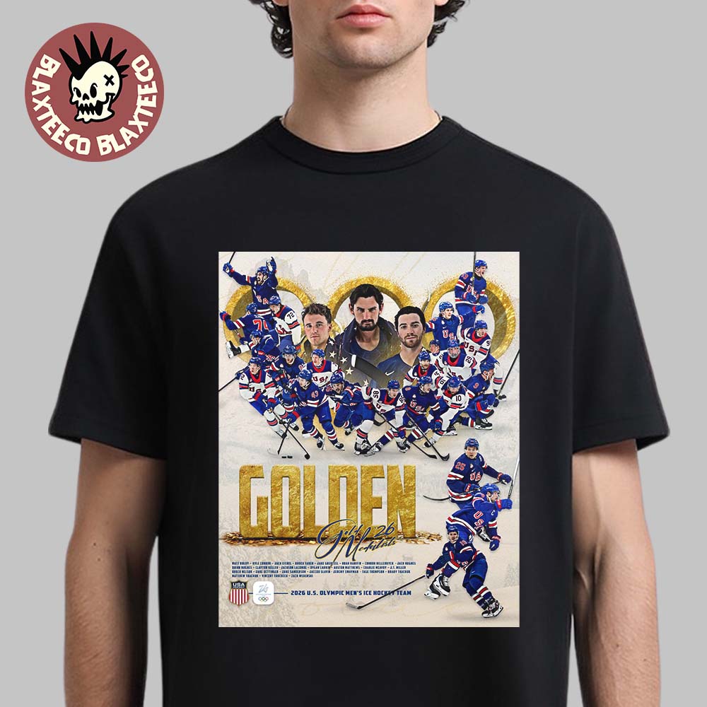 USA Men's Olympic Hockey Team 2026 Winter Olympic Gold Medal Champions T-Shirt USA Men's Olympic Hockey Team 2026 Winter Olympic Gold Medal Champions T-Shirt