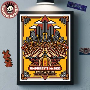 Umphrey’s McGee Detroit Michigan 2026 Event Poster At The Fillmore On January 31 2026 Decor Poster Canvas