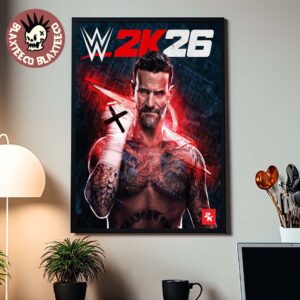 WWE 2K26 Standard Edition Best In The World CM Punk Cover Star Poster Canvas