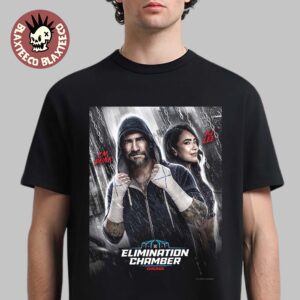 WWE Elimination Chamber 2026 Chicago CM Punk And AJ Lee Event Poster T-Shirt