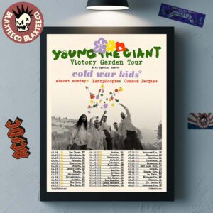 Young The Giant Victory Garden Tour 2026 North America Schedule Dates Poster Canvas