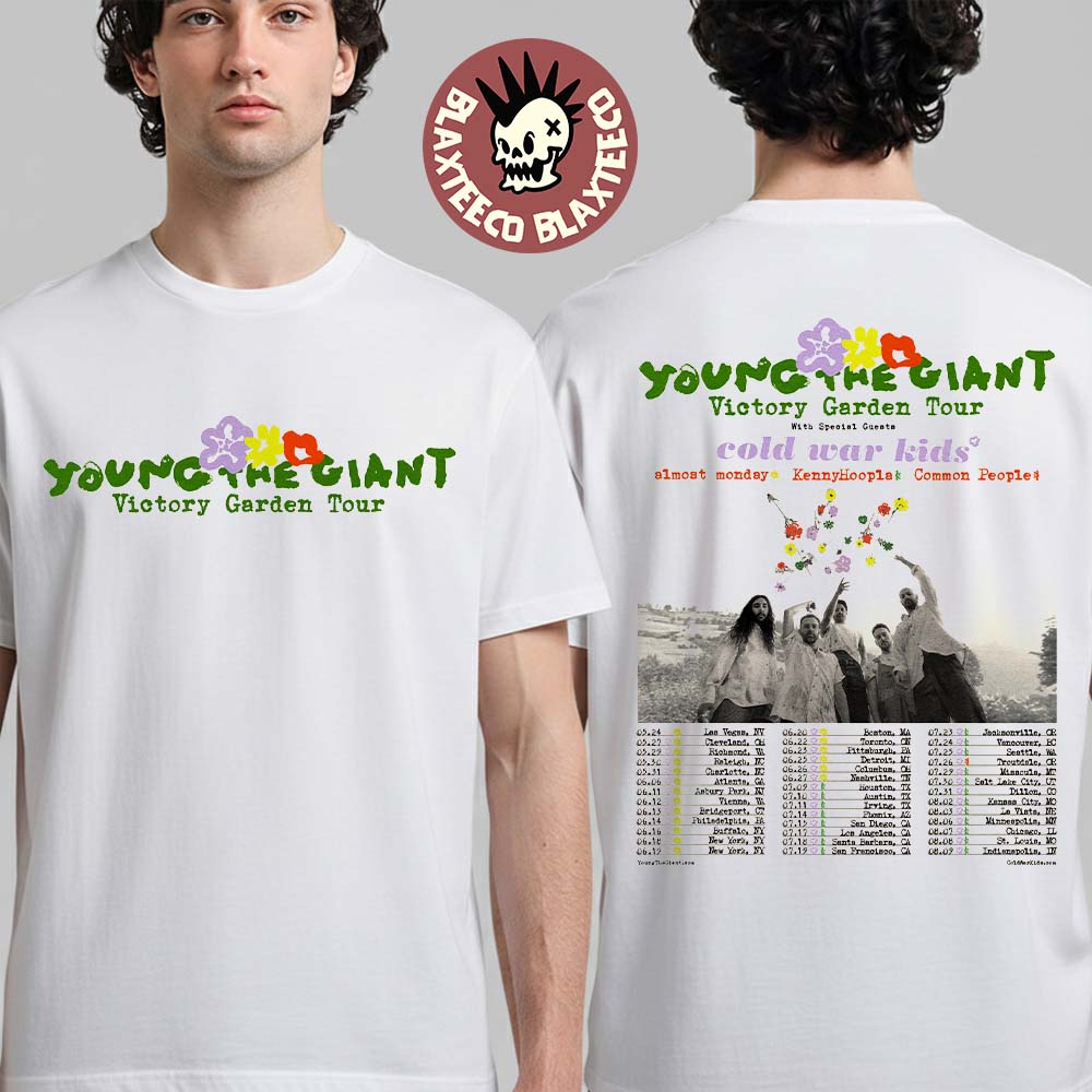 Young The Giant Victory Garden Tour 2026 North America Schedule Dates Two Sided T-Shirt Young The Giant Victory Garden Tour 2026 North America Schedule Dates Two Sided T-Shirt