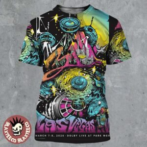 311 Band 311 Day Las Vegas Nevada 2026 Merch Poster Dolby Live At Park MGM On March 7-8 2026 Roulette Wheel UFO Art All Over Print Shirt