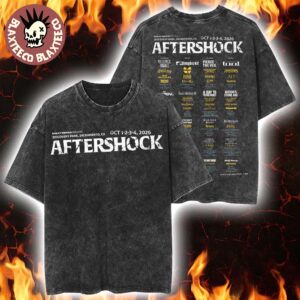 Aftershock 2026 Festival Full Lineup At Discovery Park In Sacramento California On October 1 2 3 4 2026 Retro Wash Tee