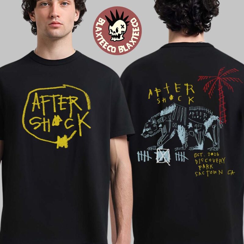 Aftershock 2026 Festival Merch At Discovery Park In Sactown California On October 2026 Doodle Bear Pre Order T Shirt